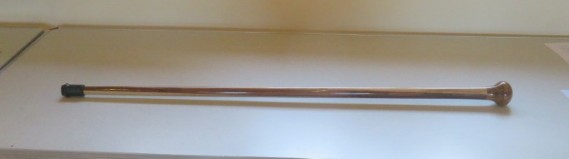 This walking stick won a turning of the month certificate for Ted Hogben